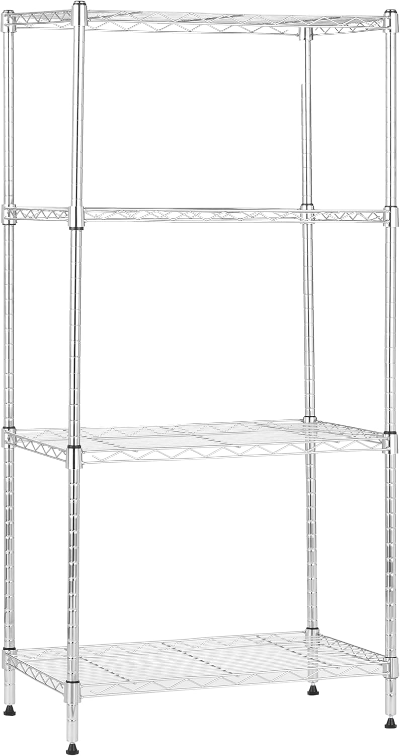 4-Shelf Storage Unit with Height Adjustable Shelves