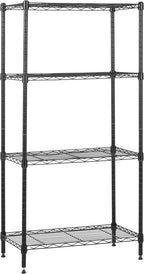 4-Shelf Storage Unit with Height Adjustable Shelves