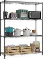 4-Shelf Storage Unit with Height Adjustable Shelves