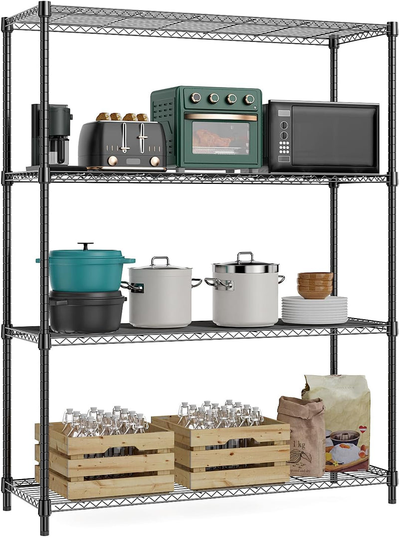 4-Shelf Storage Unit with Height Adjustable Shelves