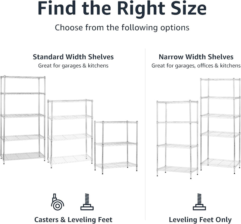 4-Shelf Storage Unit with Height Adjustable Shelves