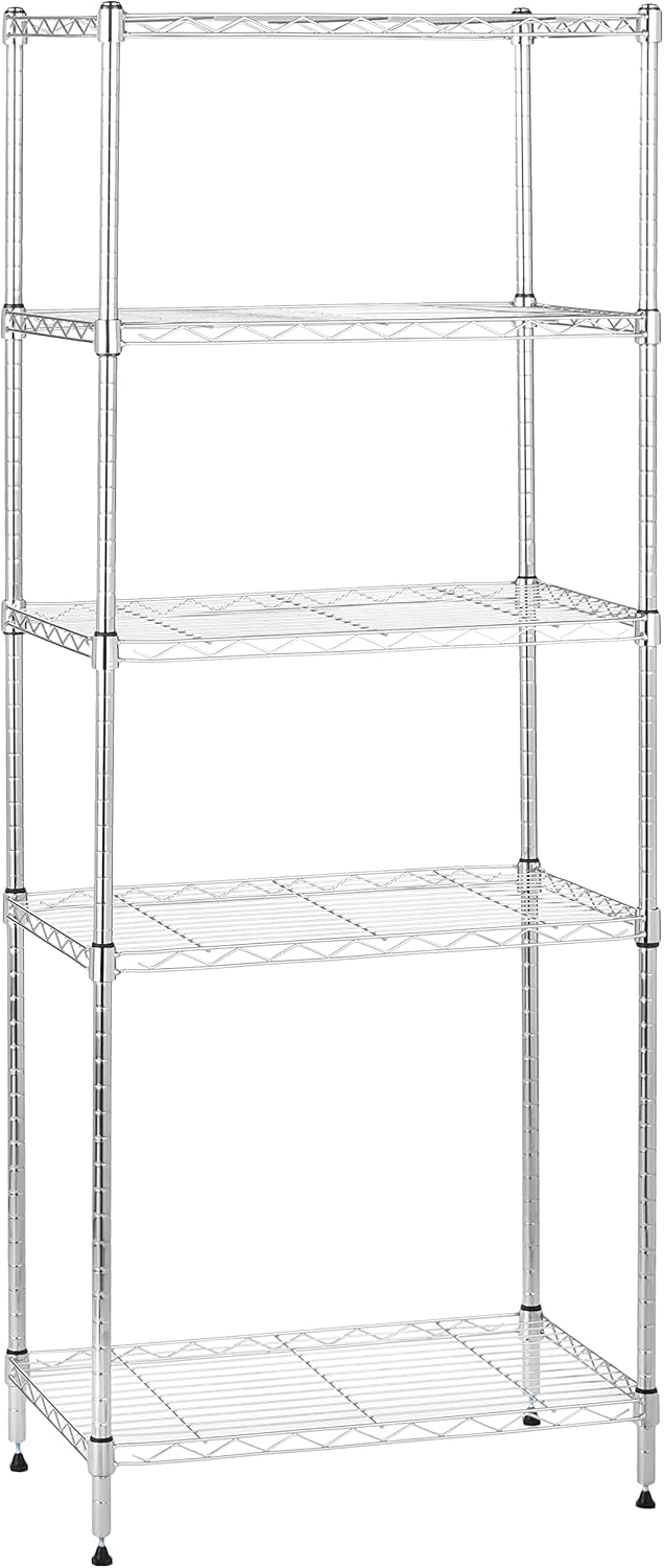 4-Shelf Storage Unit with Height Adjustable Shelves