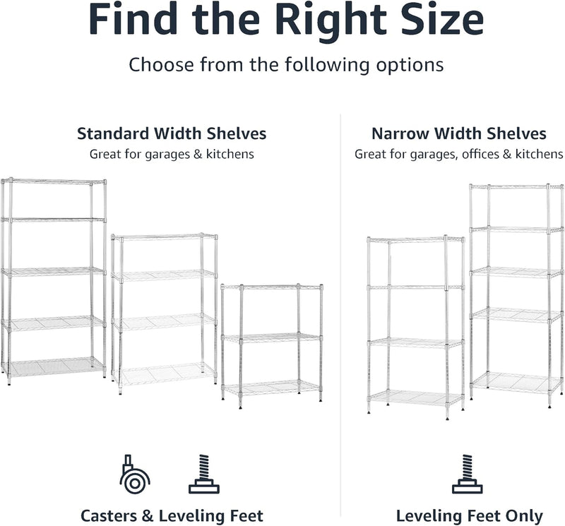4-Shelf Storage Unit with Height Adjustable Shelves