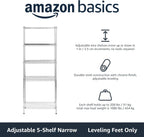 4-Shelf Storage Unit with Height Adjustable Shelves