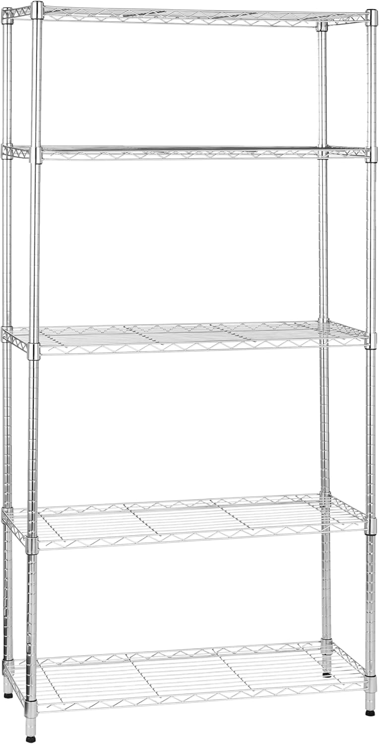 4-Shelf Storage Unit with Height Adjustable Shelves