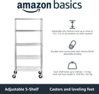 4-Shelf Storage Unit with Height Adjustable Shelves
