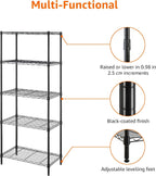 4-Shelf Storage Unit with Height Adjustable Shelves