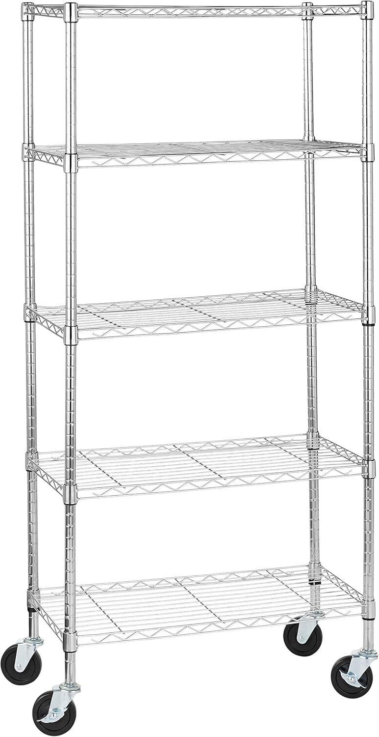 4-Shelf Storage Unit with Height Adjustable Shelves