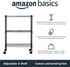 4-Shelf Storage Unit with Height Adjustable Shelves
