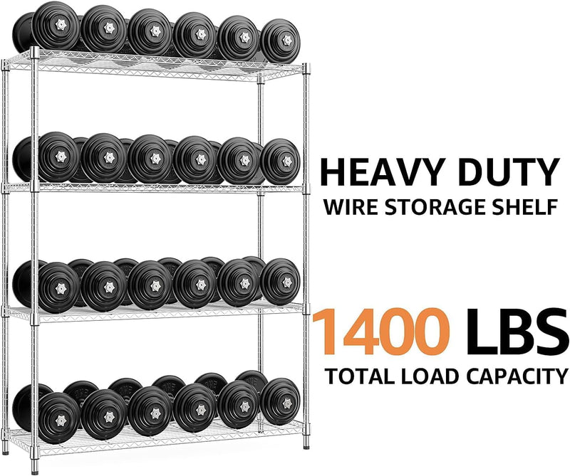 4-Shelf Storage Unit with Height Adjustable Shelves