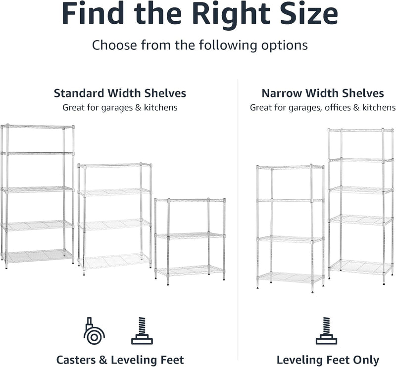 4-Shelf Storage Unit with Height Adjustable Shelves