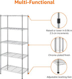 4-Shelf Storage Unit with Height Adjustable Shelves