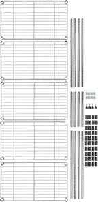 4-Shelf Storage Unit with Height Adjustable Shelves