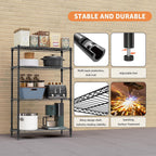 4-Shelf Storage Unit with Height Adjustable Shelves