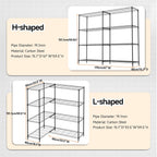 4-Shelf Storage Unit with Height Adjustable Shelves