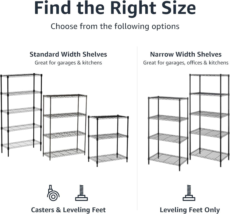 4-Shelf Storage Unit with Height Adjustable Shelves