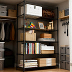 4-Shelf Storage Unit with Height Adjustable Shelves