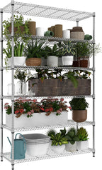 4-Shelf Storage Unit with Height Adjustable Shelves