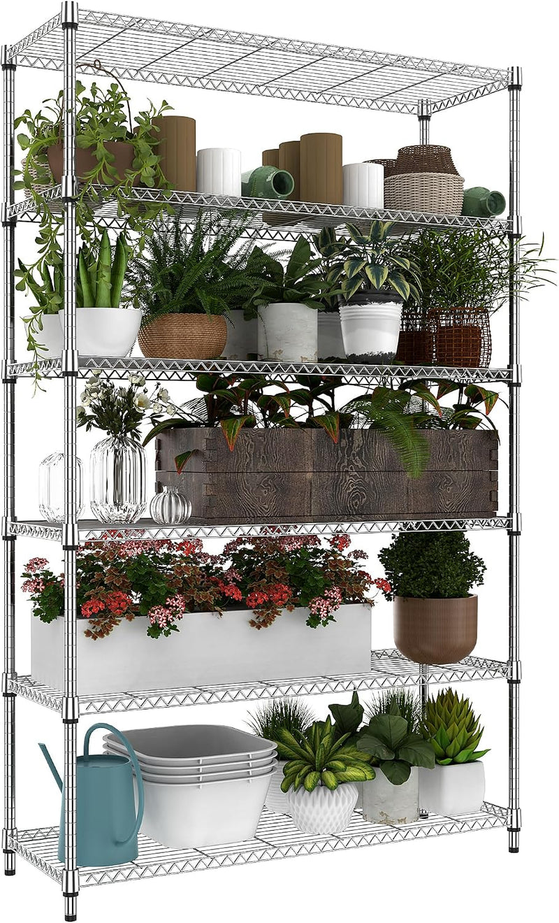 4-Shelf Storage Unit with Height Adjustable Shelves
