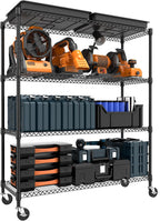 4-Shelf Storage Unit with Height Adjustable Shelves