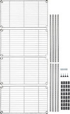 4-Shelf Storage Unit with Height Adjustable Shelves