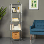 4-Shelf Storage Unit with Height Adjustable Shelves