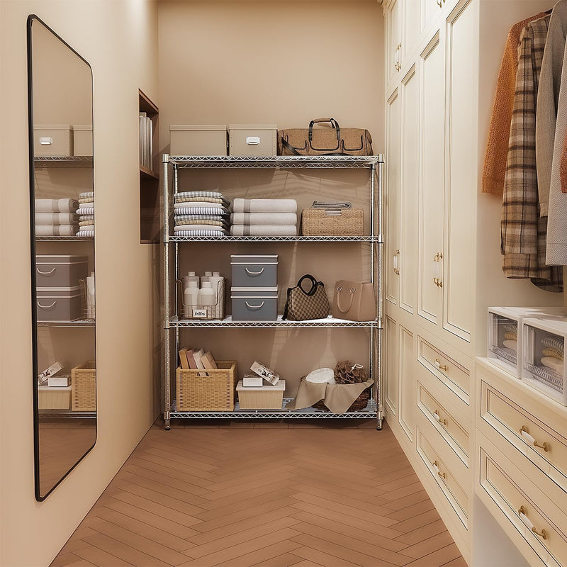 4-Shelf Storage Unit with Height Adjustable Shelves