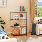 4-Shelf Storage Unit with Height Adjustable Shelves
