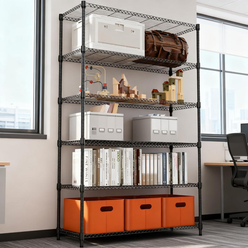 4-Shelf Storage Unit with Height Adjustable Shelves