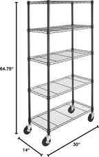 4-Shelf Storage Unit with Height Adjustable Shelves