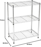 4-Shelf Storage Unit with Height Adjustable Shelves