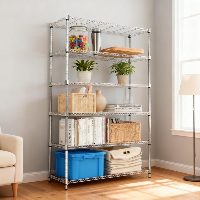 4-Shelf Storage Unit with Height Adjustable Shelves
