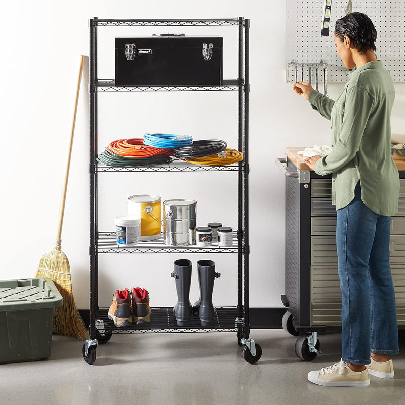 4-Shelf Storage Unit with Height Adjustable Shelves