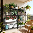 4-Shelf Storage Unit with Height Adjustable Shelves