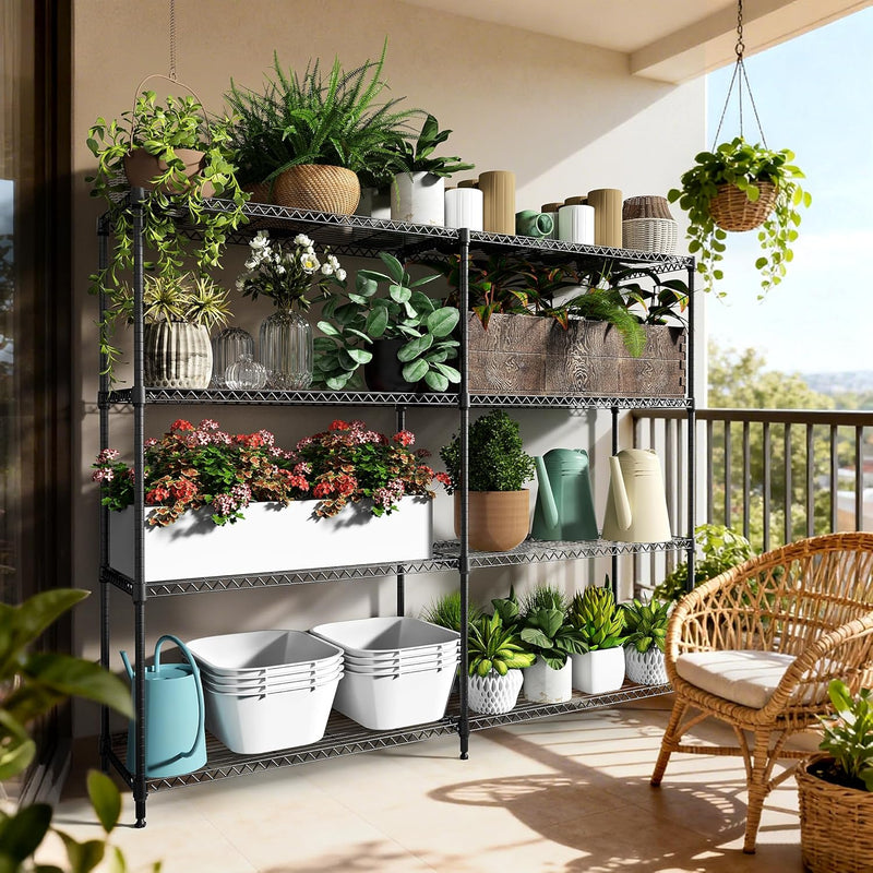 4-Shelf Storage Unit with Height Adjustable Shelves