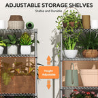 4-Shelf Storage Unit with Height Adjustable Shelves