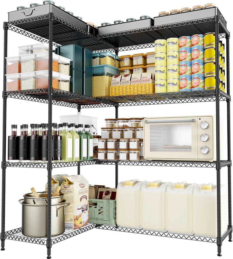 4-Shelf Storage Unit with Height Adjustable Shelves