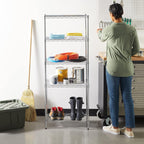 4-Shelf Storage Unit with Height Adjustable Shelves