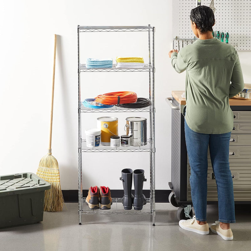 4-Shelf Storage Unit with Height Adjustable Shelves