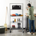 4-Shelf Storage Unit with Height Adjustable Shelves
