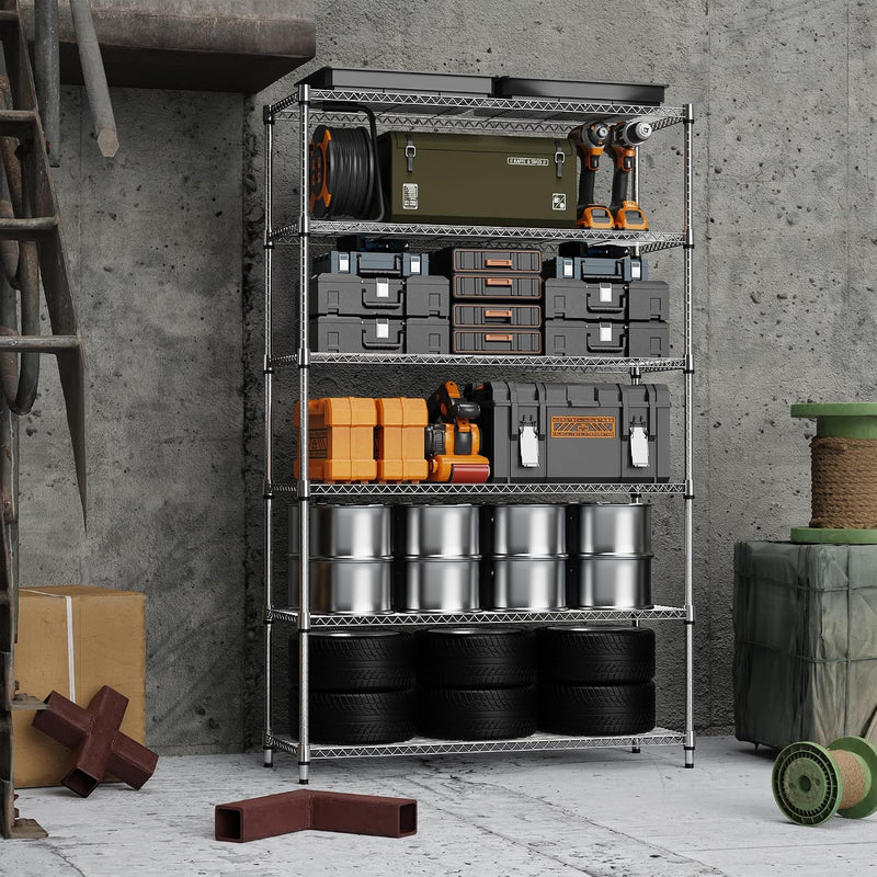 4-Shelf Storage Unit with Height Adjustable Shelves