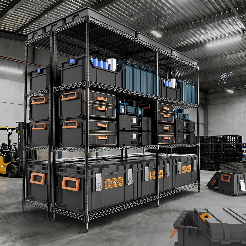 4-Shelf Storage Unit with Height Adjustable Shelves