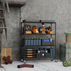 4-Shelf Storage Unit with Height Adjustable Shelves