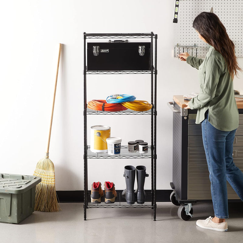 4-Shelf Storage Unit with Height Adjustable Shelves