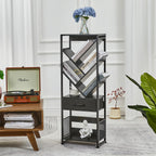 4-Shelf Tree Bookshelf 24.1-Inch Retro Floor Standing Bookcase