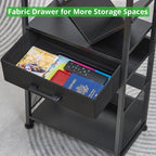 4-Shelf Tree Bookshelf 24.1-Inch Retro Floor Standing Bookcase