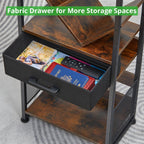 4-Shelf Tree Bookshelf 24.1-Inch Retro Floor Standing Bookcase