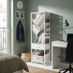 4-Shelf Tree Bookshelf 24.1-Inch Retro Floor Standing Bookcase