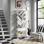 4-Shelf Tree Bookshelf 24.1-Inch Retro Floor Standing Bookcase