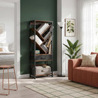4-Shelf Tree Bookshelf 24.1-Inch Retro Floor Standing Bookcase